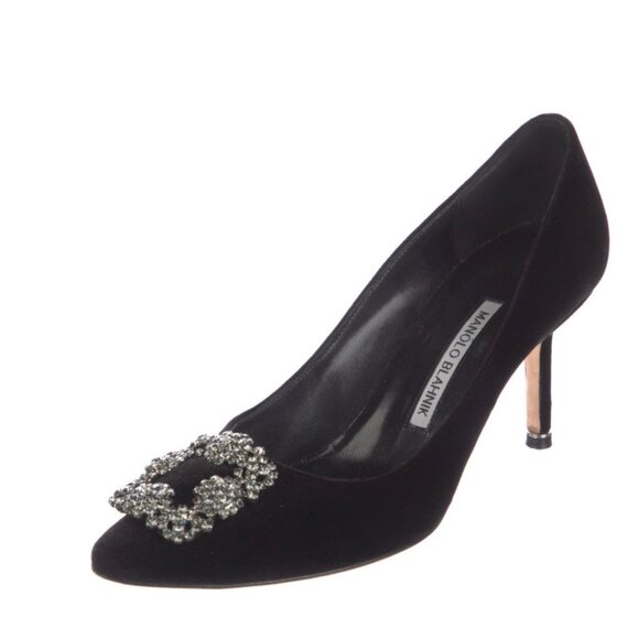 Manolo Blahnik Hangisi 70 embellished leather pumps Size 38 IT, 7 or 7.5 US - Picture 12 of 12